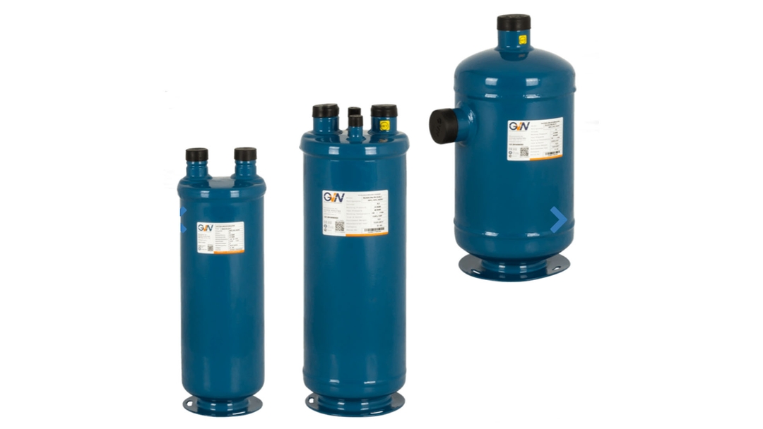 GVN suction accumulator and liquid receiver